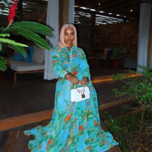 Maxikleid Watercolor-Print